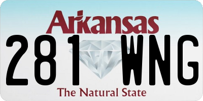 AR license plate 281WNG