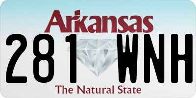 AR license plate 281WNH