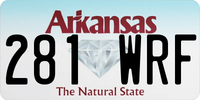 AR license plate 281WRF