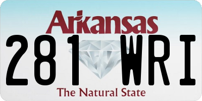 AR license plate 281WRI