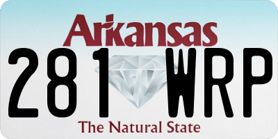 AR license plate 281WRP
