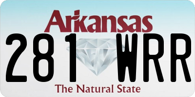 AR license plate 281WRR