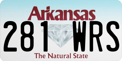 AR license plate 281WRS