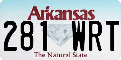 AR license plate 281WRT