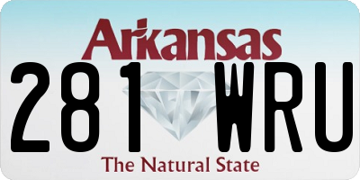 AR license plate 281WRU