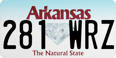 AR license plate 281WRZ
