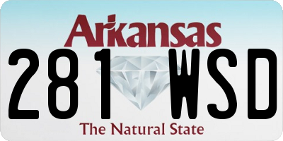 AR license plate 281WSD