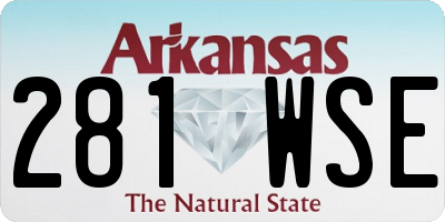 AR license plate 281WSE