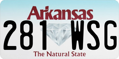 AR license plate 281WSG