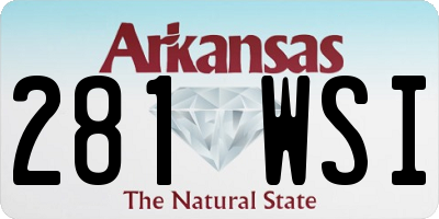 AR license plate 281WSI