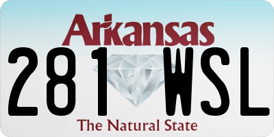 AR license plate 281WSL