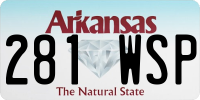 AR license plate 281WSP