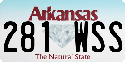 AR license plate 281WSS