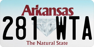 AR license plate 281WTA