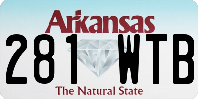 AR license plate 281WTB