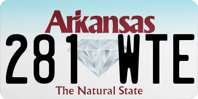 AR license plate 281WTE