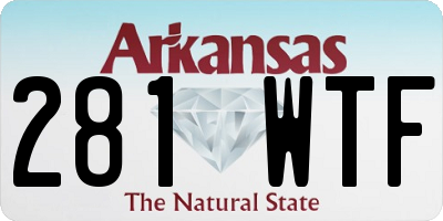 AR license plate 281WTF