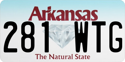 AR license plate 281WTG