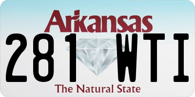 AR license plate 281WTI