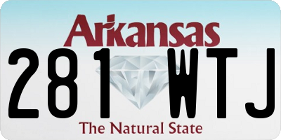 AR license plate 281WTJ