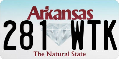 AR license plate 281WTK