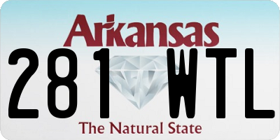 AR license plate 281WTL