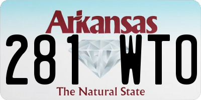 AR license plate 281WTO
