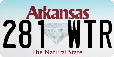 AR license plate 281WTR