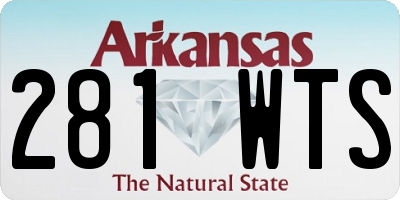 AR license plate 281WTS
