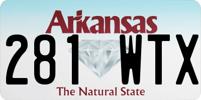 AR license plate 281WTX