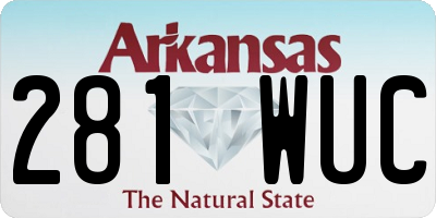 AR license plate 281WUC