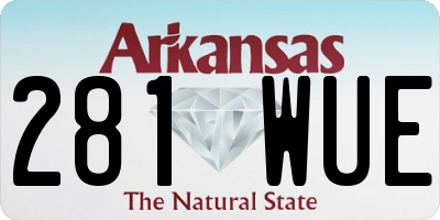 AR license plate 281WUE
