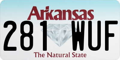 AR license plate 281WUF
