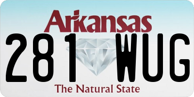 AR license plate 281WUG