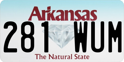 AR license plate 281WUM