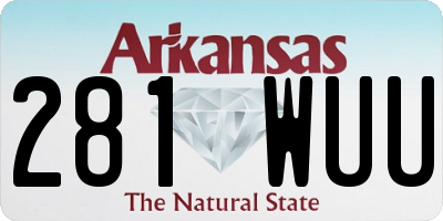 AR license plate 281WUU