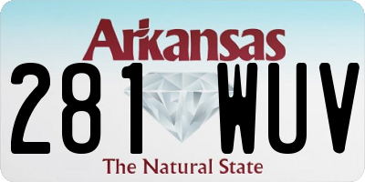 AR license plate 281WUV