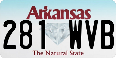 AR license plate 281WVB