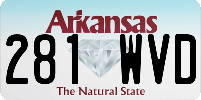 AR license plate 281WVD