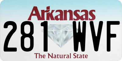 AR license plate 281WVF