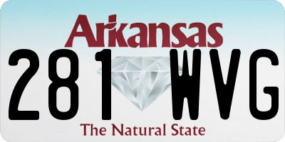 AR license plate 281WVG