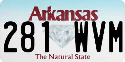 AR license plate 281WVM