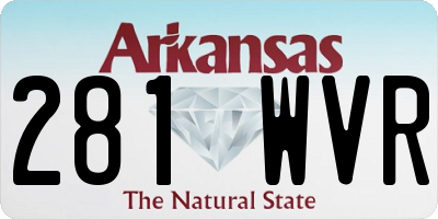AR license plate 281WVR