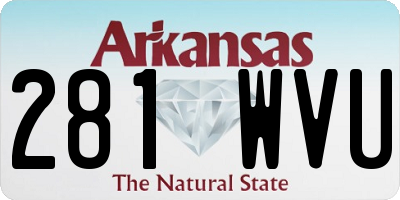 AR license plate 281WVU