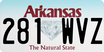 AR license plate 281WVZ