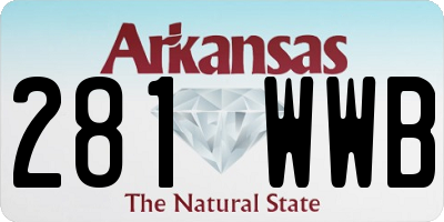 AR license plate 281WWB