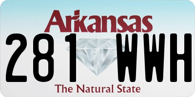 AR license plate 281WWH