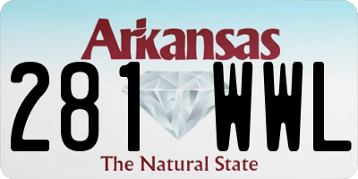 AR license plate 281WWL