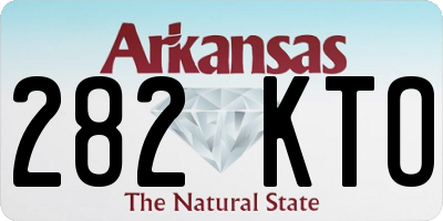 AR license plate 282KTO
