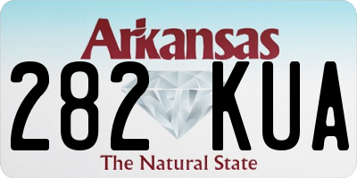 AR license plate 282KUA
